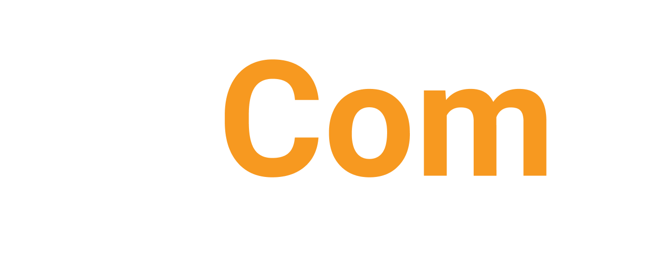 BizCom Global White & Orange Logo